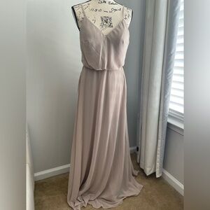 Dress Taupe Bridesmaid Special Occasion Elegant New Size 0